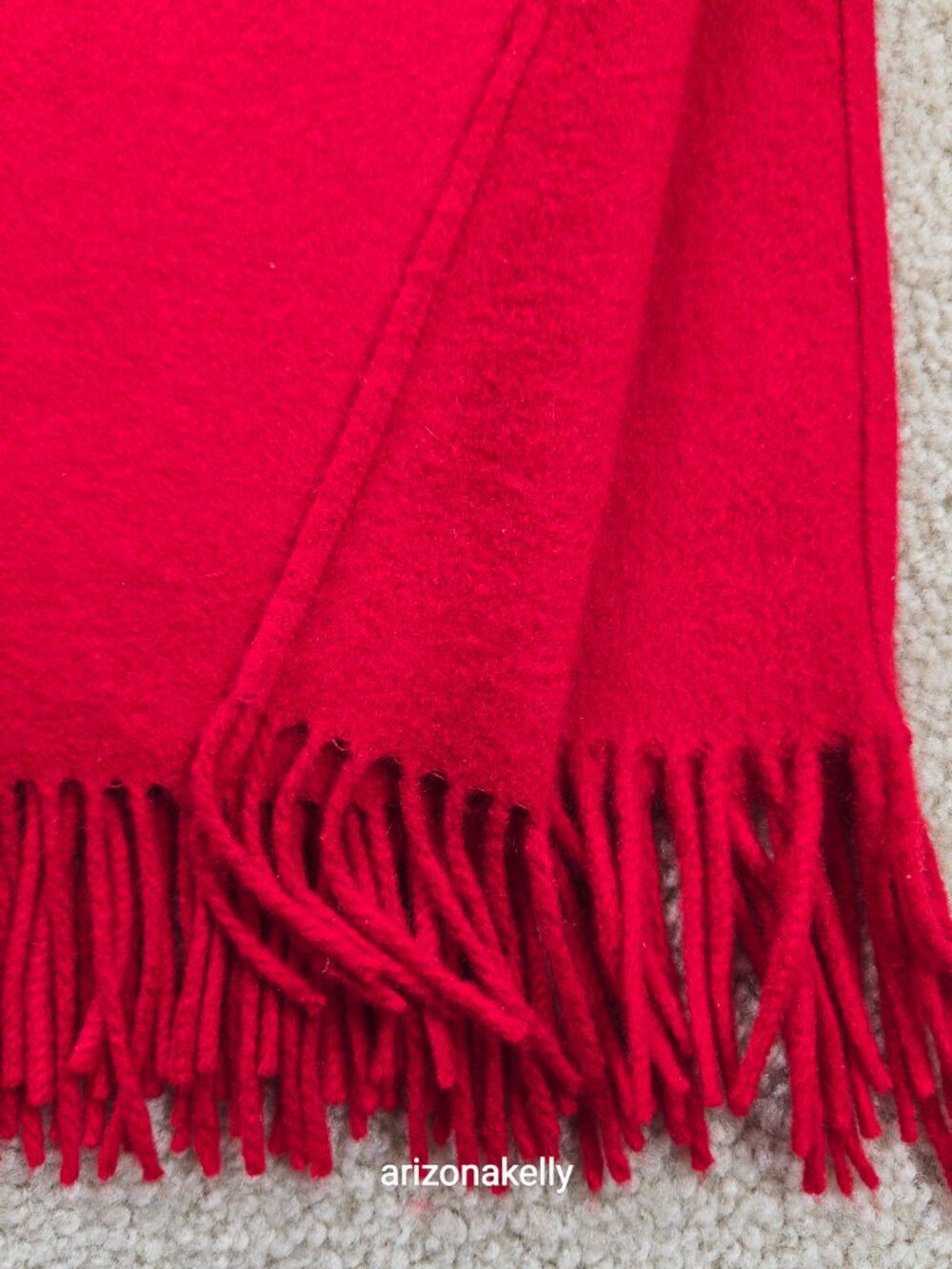 Talbots Cashmere (75%) & Wool (25%) Wrap Red - Picture 13 of 16